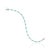 Metal 2.34ct Natural Turquoise & Diamond Station Tennis Bracelet in 14k White Gold For Sale - Image 7 of 15