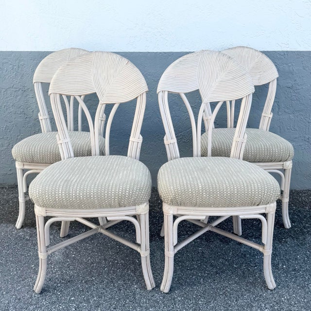 This charming set of four Boho Chic dining chairs captures the relaxed elegance of coastal design with beautifully...