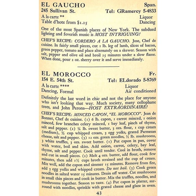 "Where to Dine in Thirty-Nine: With 200 Recipes by Famous Chefs" 1939 Ashley, Diana For Sale In New York - Image 6 of 12
