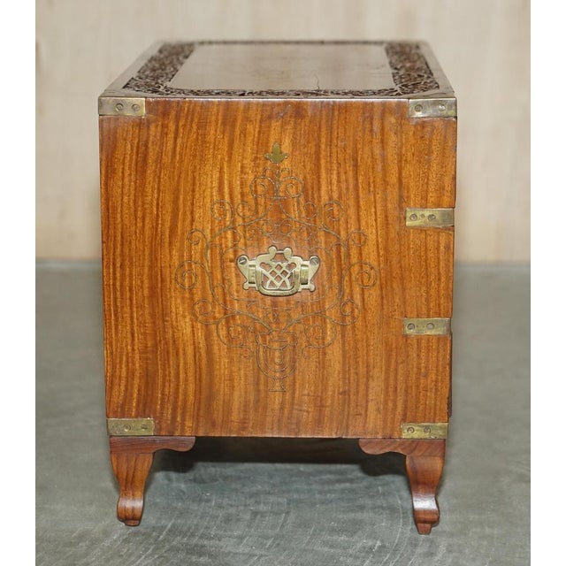 Small Antique Anglo Indian Military Campaign Chest of Drawers, 1880 For Sale - Image 13 of 18