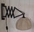 Vintage Extendable and Adjustable Wall Lamp with Black Beechwood Frame and Beige Wool Shade, 1970s, in Very Good...