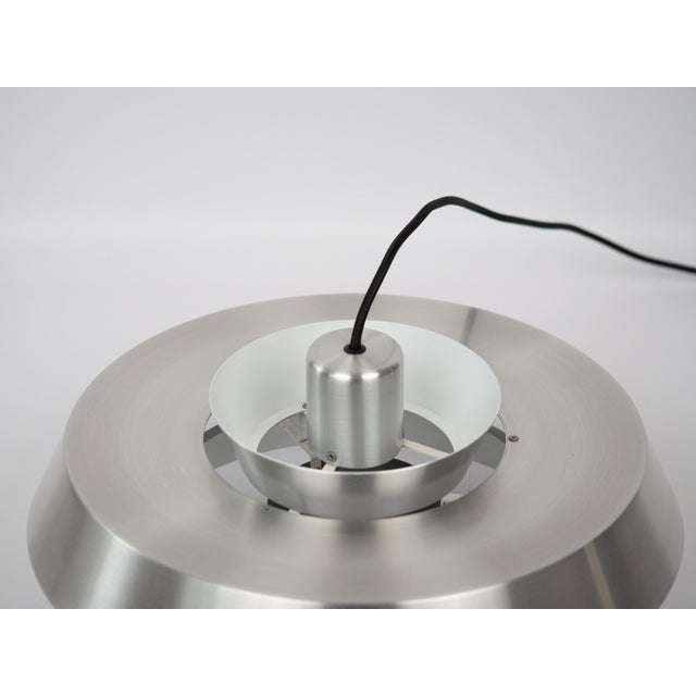 Silver Vintage Nova Pendant Lamp in Aluminum by Jo Hammerborg for Fog and Mørup, 1963 For Sale - Image 8 of 12