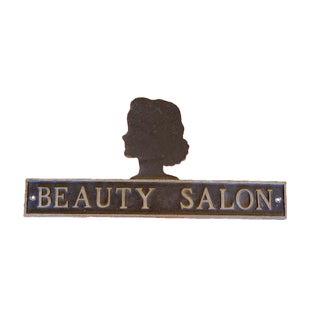 Vintage Beauty Salon Sign For Sale