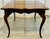 Wood Vintage French Country Carved Burlwood Top Game & Dining Table – Ideal for Mahjong or Breakfast Nook For Sale - Image 7 of 10