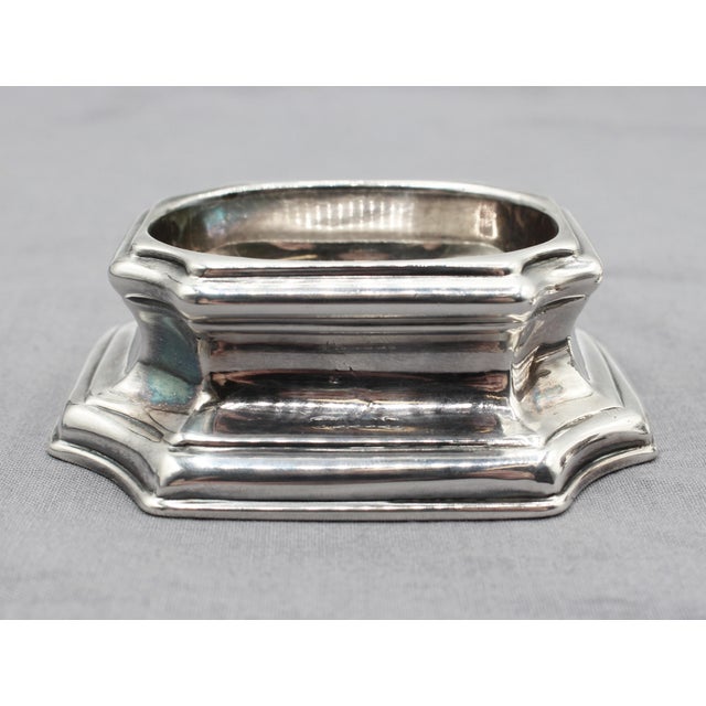 Pair of 1731 London Sterling Silver Trencher Master Salts by Edward Wood For Sale - Image 4 of 6