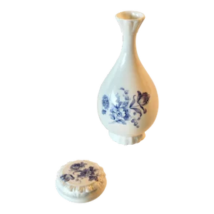 Coalport English China Bud Vase and Trinket Box - Set of 2