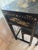 Vintage Chinoiserie Black Lacquer Folding Dressing Table/Vanity With Original Mirror and Matching Stool, 2 Pieces For Sale - Image 4 of 10