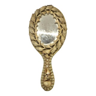 Victorian Shell Hand Mirror for Vanity For Sale