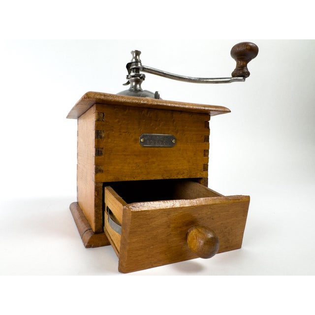 Vintage Japy Frères Wooden Manual Coffee Grinder For Sale - Image 17 of 17