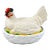 Large 19th Century Staffordshire Bisque Hen on Nest For Sale