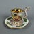 Ceramic Porcelain Tea Set with Tray, Cups and Sugar Bowl in Gold Cherubs from Capodimonte, 1960s, Set of 6 For Sale - Image 7 of 12