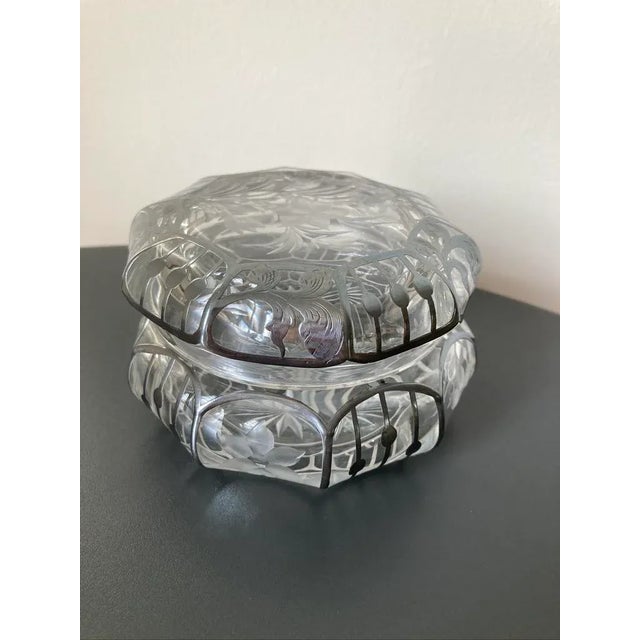 Jewelry Box With Silver Overlay by Heisey, Early 20th Century For Sale - Image 18 of 18