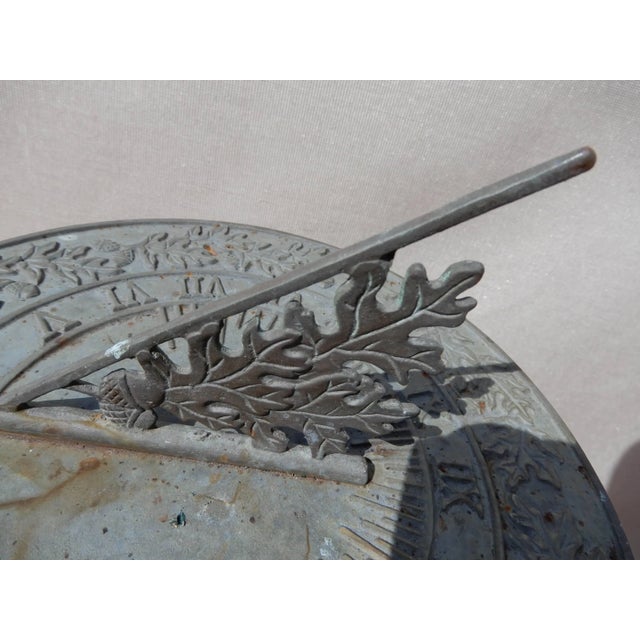 Sun Dial Cast Stone For Sale - Image 4 of 7