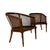 Pair Vintage Faux Bamboo Cane Barrel Chairs Hollywood Regency For Sale - Image 17 of 18