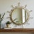 Vintage Gold Metal Butler Mirror with Convex Sunburst Effect, 1970s For Sale - Image 6 of 6