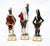 A set of three antique soldiers in polychrome Capodimonte porcelain, depicting Napoleonic soldiers, dating from the 20th...