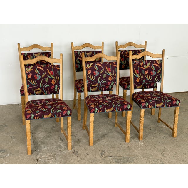 Vintage Danish Oak Dining Chairs, 1960s, Set of 6 For Sale - Image 9 of 9
