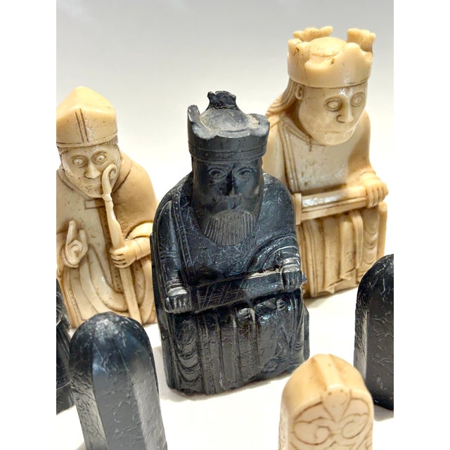 Set of 32 Vintage Isle of Lewis Chess Pieces For Sale - Image 13 of 17