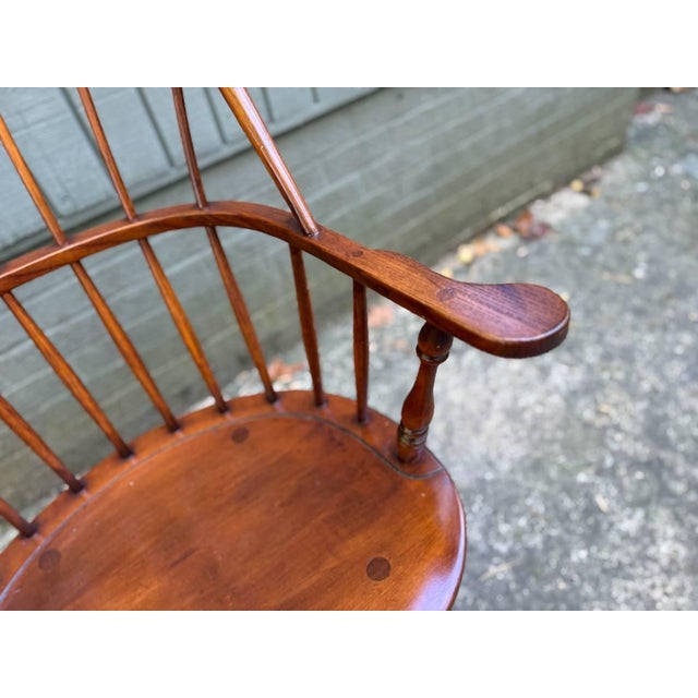 Farmhouse Vintage Stickley Sack Back Windsor Armchair For Sale - Image 3 of 17