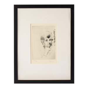 “Meditation” Portrait Etching by Jack Levine