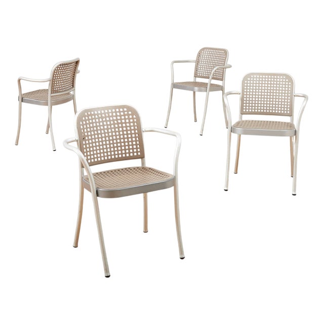 Silver Chair with Frame in Matte Aluminum by Vico Magistretti for De Padova, 1989 For Sale
