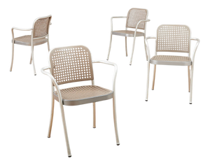 Silver Chair with Frame in Matte Aluminum by Vico Magistretti for De Padova, 1989