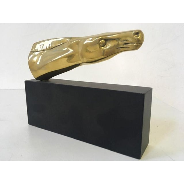 Roberto Nanut, Postmodern Abstract Sculpture of Horse Head, 1981, Bronze For Sale - Image 4 of 15