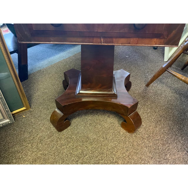 Brown Circa 1840 American Empire Mahogany Side Table For Sale - Image 8 of 13