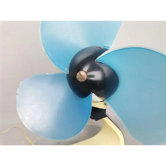 Mid-Century Blue Plastic Table Fan, Soviet Union, 1969 For Sale - Image 10 of 13