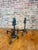 Black Vintage Nautical Cast Iron Anchor and Sailing Ship Andirons - Pair For Sale - Image 8 of 13