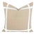 Light Dusty Peach Heavy Linen With Ribbon Embellishment Pillow Cover - 20” X 20” For Sale