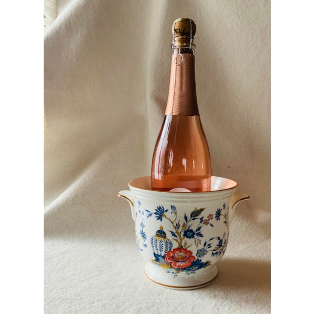 Staffordshire Staffordshire English Bone China Cachepot — Penang Pattern Chinoiserie For Sale - Image 4 of 17