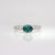Indicolite Tourmaline Ring With Natural Diamonds Accents: Solid 14k Gold, Size 6.75 For Sale - Image 4 of 8