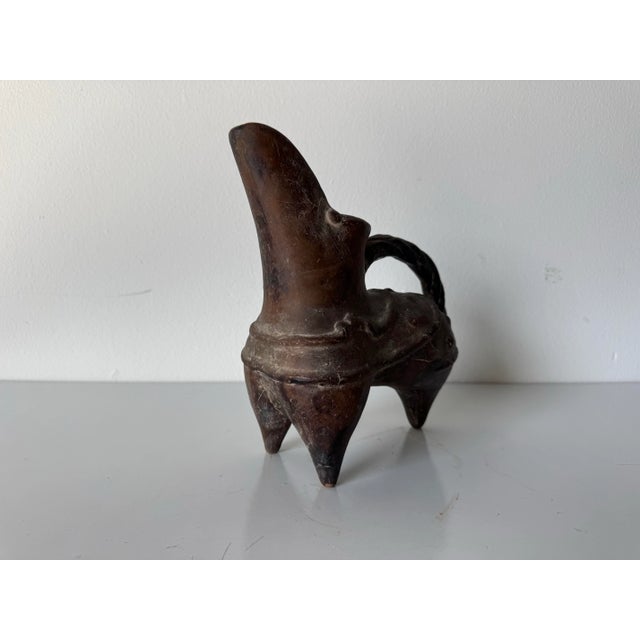 Neolithic-Style Pottery Tripod Ewer (Gui) – Chinese-Inspired Vessel/ Sold For Sale In Miami - Image 6 of 9