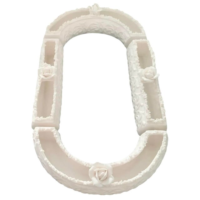 A very rare vintage ca 1960s Bisque ceramic flower holders / frog vases table runner for everything from patio table to a...