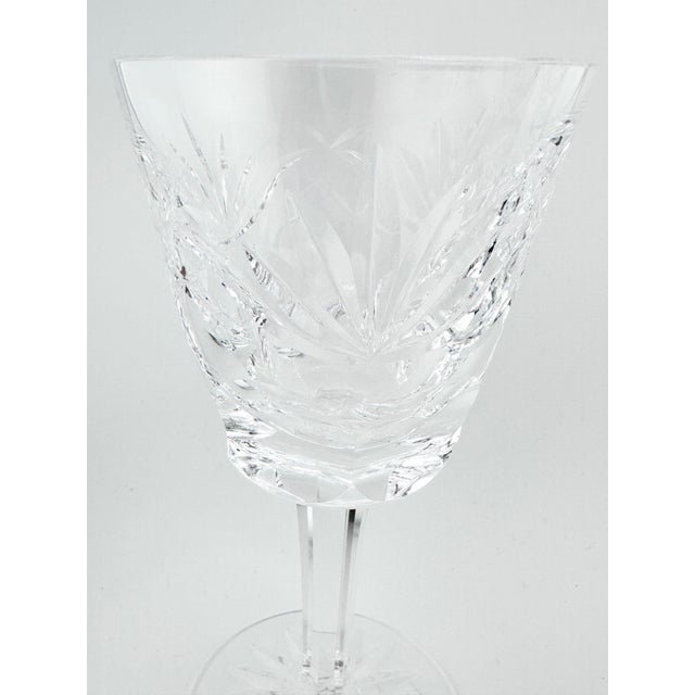 Traditional Vintage Waterford Cut Crystal “Ashling” Design Claret Wine Glasses- Set of 7 For Sale - Image 3 of 4