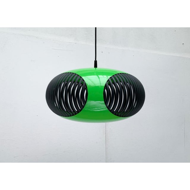 Black Space Age UFO Pendant Lamp attributed to Luigi Colani, 1970s For Sale - Image 8 of 18
