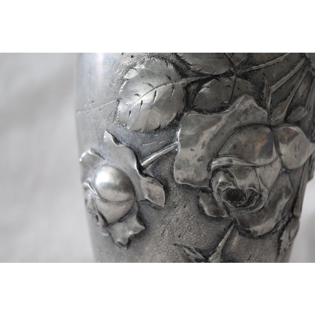 Flower Vase with Roses Decoration, 1920s For Sale - Image 13 of 15