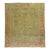 Antique Zabihi Collection Green Turkish Oushak Rug - 8'9" x 11'3" For Sale