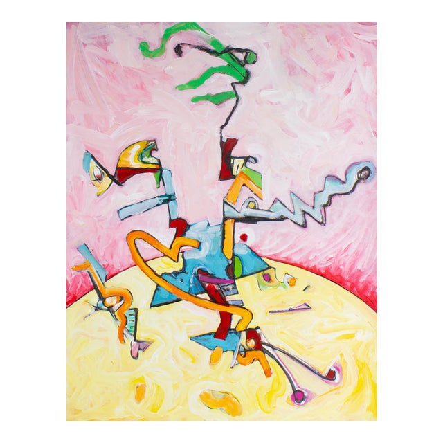 Acrylic and Watercolor on Paper Painting by James L. Bruch For Sale