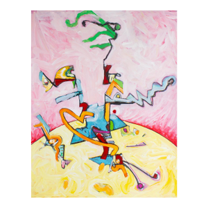 Acrylic and Watercolor on Paper Painting by James L. Bruch