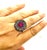 1990s Bochic “Orient” Vintage Natural Ruby & Multi Sapphire Ring Set In 18K Gold & Silver For Sale - Image 5 of 8