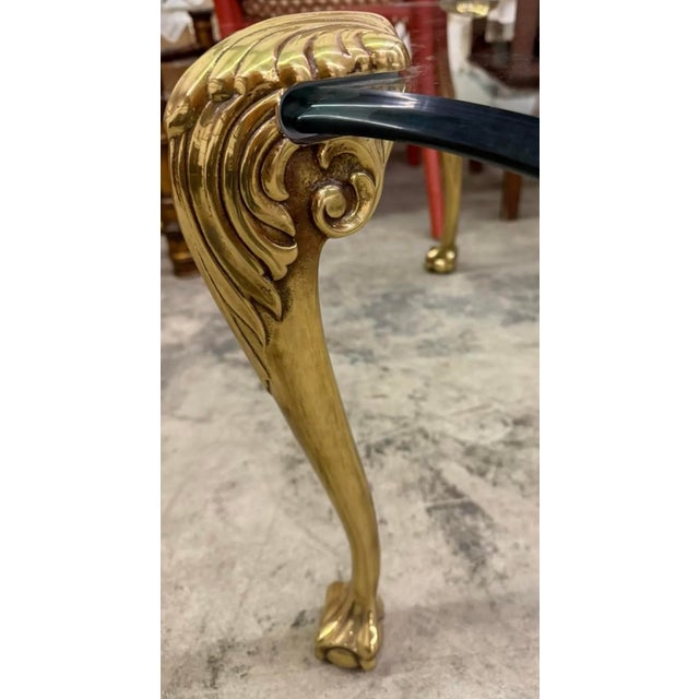 Mid-Century Modern Mid 20th Century Brass and Glass Coffee Table in the Manner of Pe Guerin For Sale - Image 3 of 8