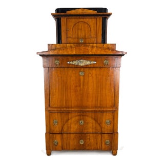 Biedermeier Secretary Cabinet with Hat Box Superstructure, Germany For Sale
