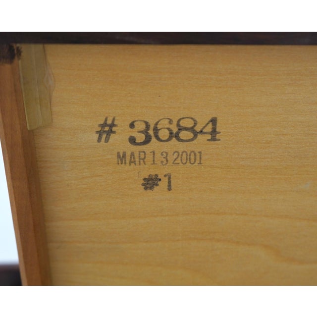 Pair of Stickley Mahogany Inlaid 4 Drawer Nightstands For Sale - Image 17 of 18