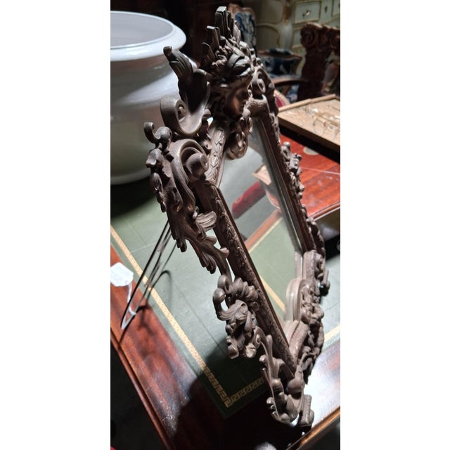 Antique Neo-Renaissance Style Bronze Table Mirror, 1800s For Sale - Image 4 of 7