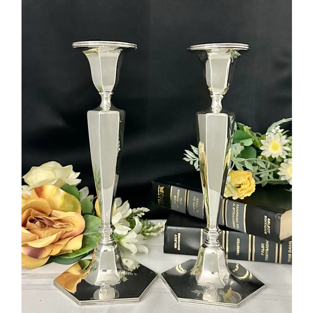 This is for a vintage Pair of Candle holders from Tiffany & Co. These would be from the 1940's. These have a polygon shape...