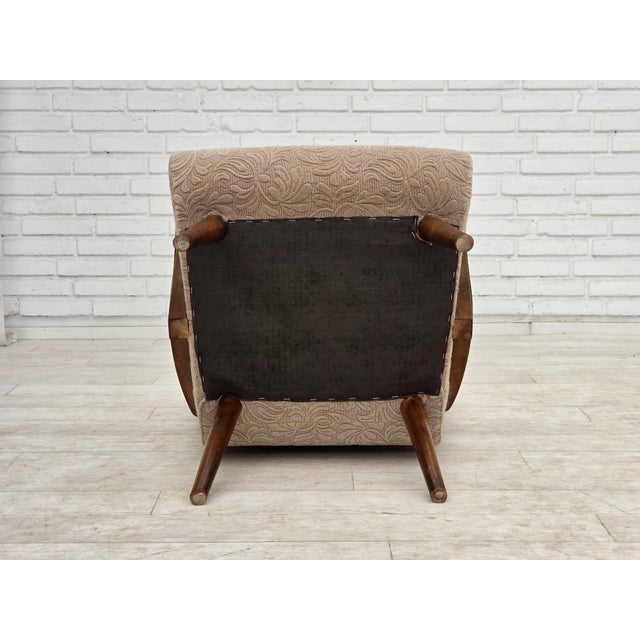 Danish Armchair in Furniture Wool and Beech Wood, 1960s For Sale - Image 15 of 18