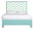 Honeycomb Bed Queen - Turquoise For Sale
