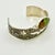 1990s Vintage Southwestern Navajo American Silversmith Fritson Toledo Sterling & Green Turquoise Cuff Bracelet - 7” For Sale - Image 11 of 18